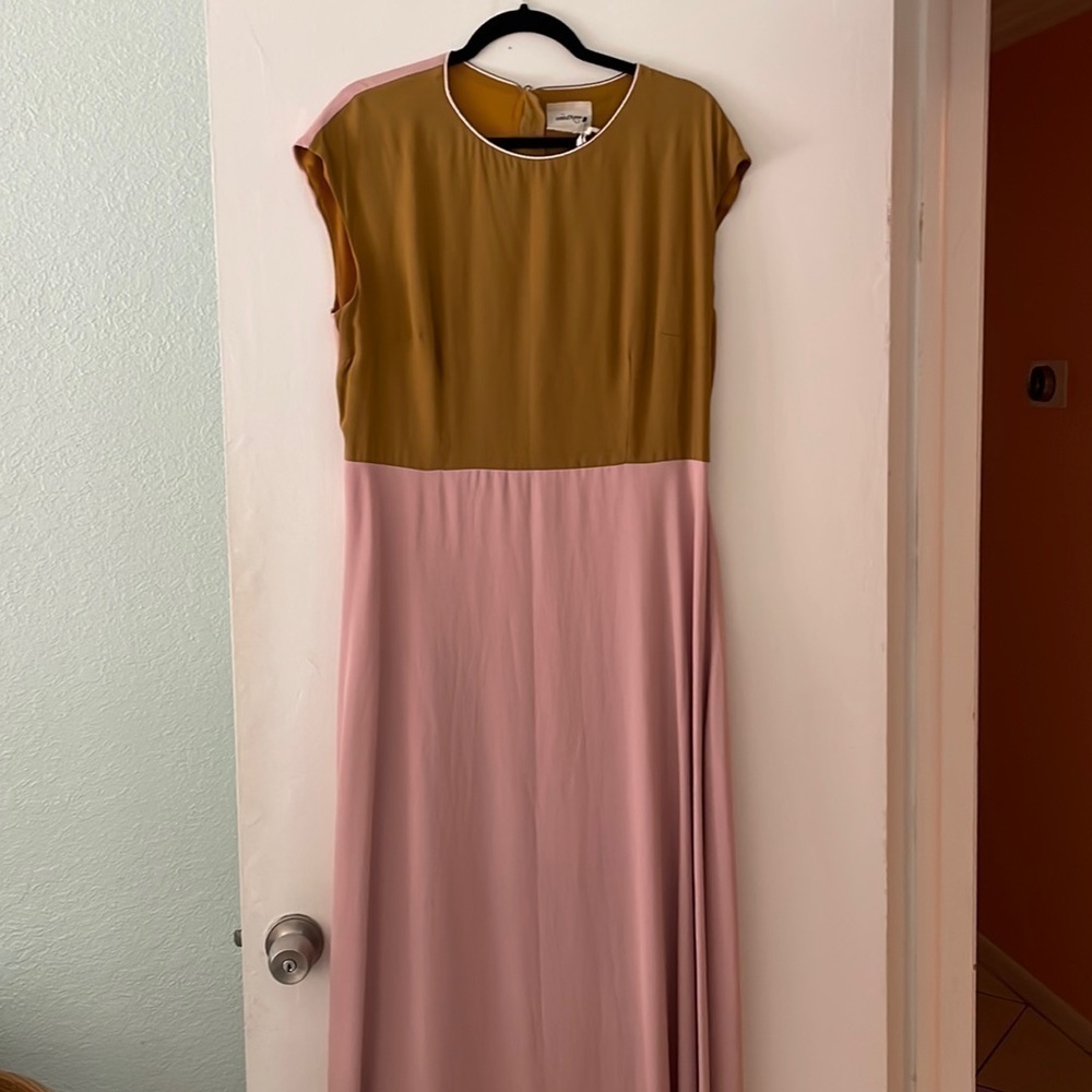 Otto D'ame Gorgeous Color Block Gown Made In Italy A Line Maxi Gown Prom Size 10